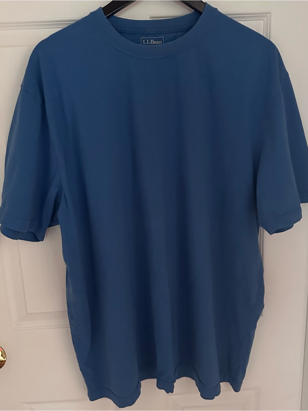 LL Bean Men's XL Blue Traditional Fit Cotton Short Sleeve Crew Neck T-Shirt